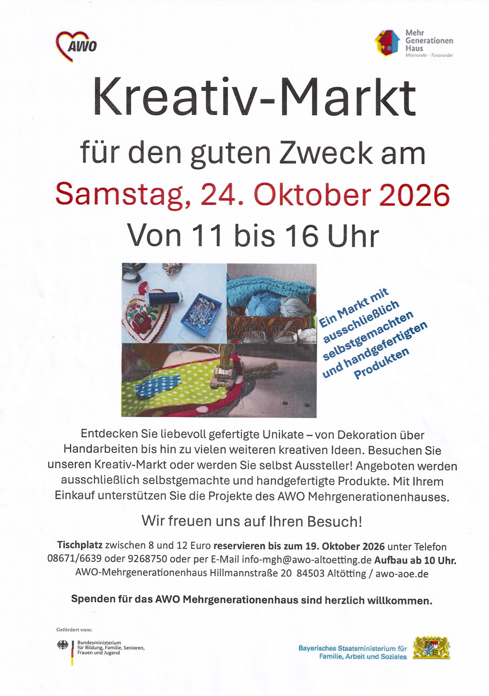 AWO Flyer Kreativmarkt 2026 1 von 1
